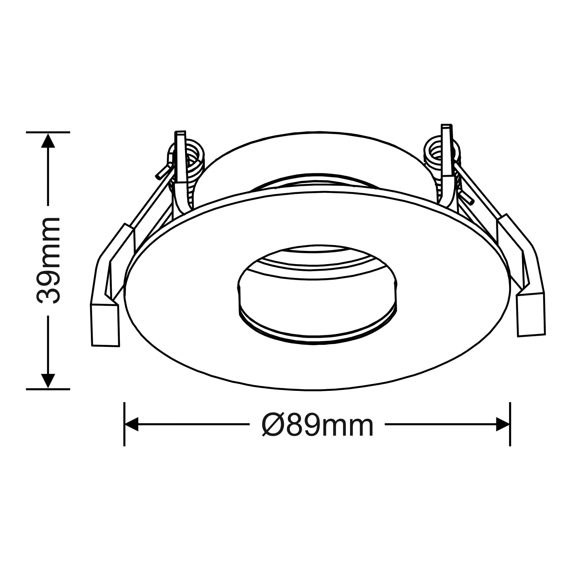 Blate 12 Tridonic Powered 12W 3000K 1200lm 12° CRI>90 LED Engine White Fixed Recessed Round Plate with Oval Pinhole Spotlight, IP20 DM202240  Dlux Blate 12